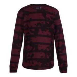 Univibe Boys Burgundy and Black Long Sleeve Thermal Shirt